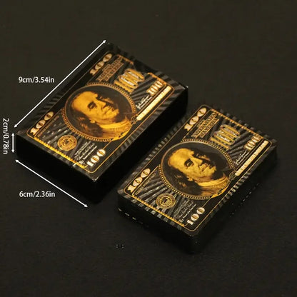 55 τεμάχια τραπουλόχαρτα από χρυσό φύλλο – Σετ πόκερ από πλαστικό χρυσό 24 καρατίων, αδιάβροχες και ανθεκτικές κάρτες μαγικού παιχνιδιού