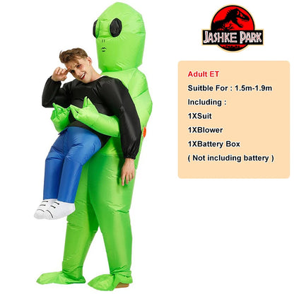 ET-Aliens Inflatable Costume – Scary Monster Cosplay for Adults & Kids, Halloween, Christmas, Thanksgiving, Party, Festival Costume