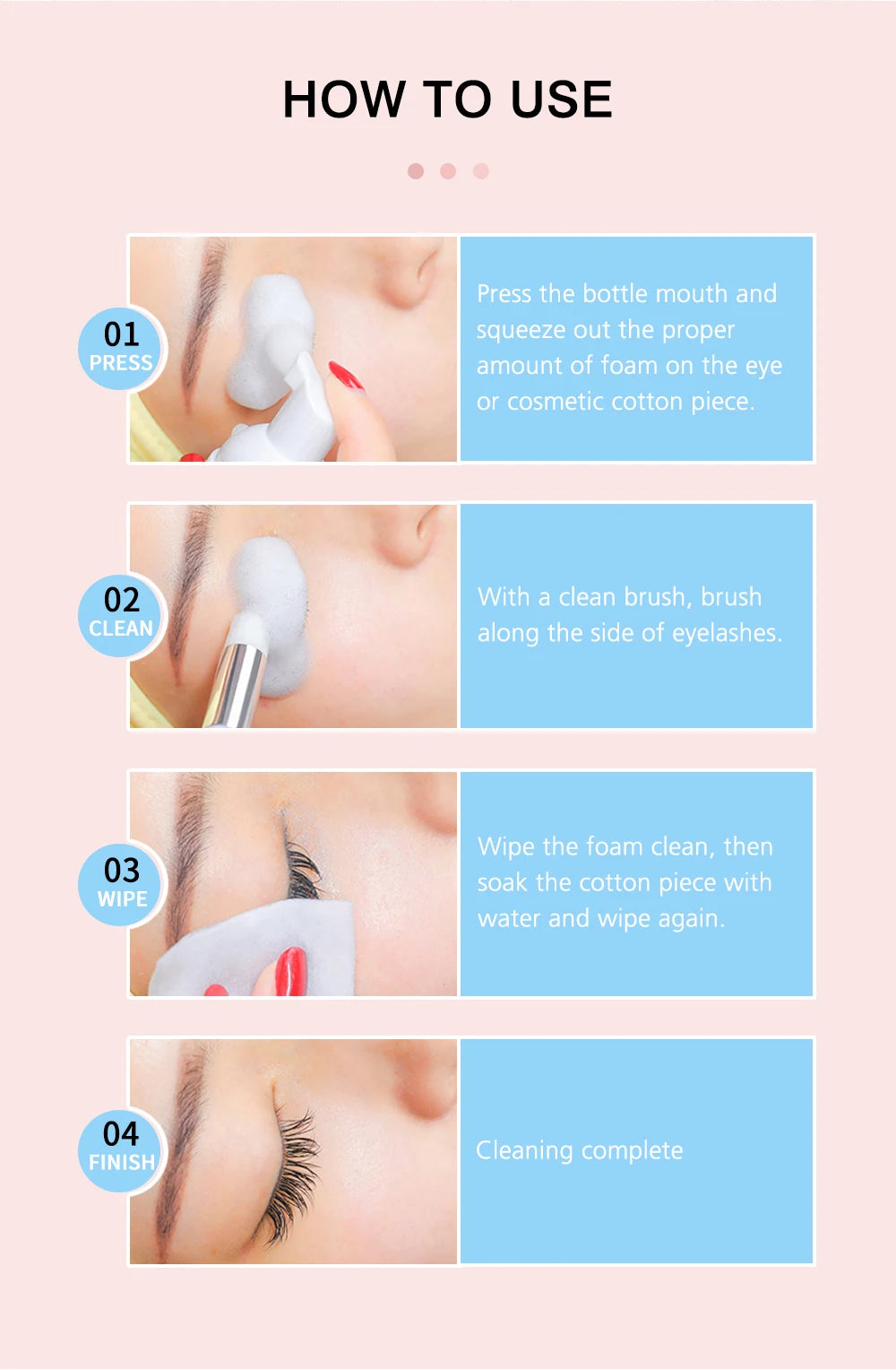 Natuhana 60ml Σαμπουάν για Επέκταση Βλεφαρίδων – Αφρός Καθαρισμού Βλεφαρίδων για Ψεύτικες Βλεφαρίδες, Απαλό &amp; Μη Ερεθιστικό Εργαλείο Μακιγιάζ