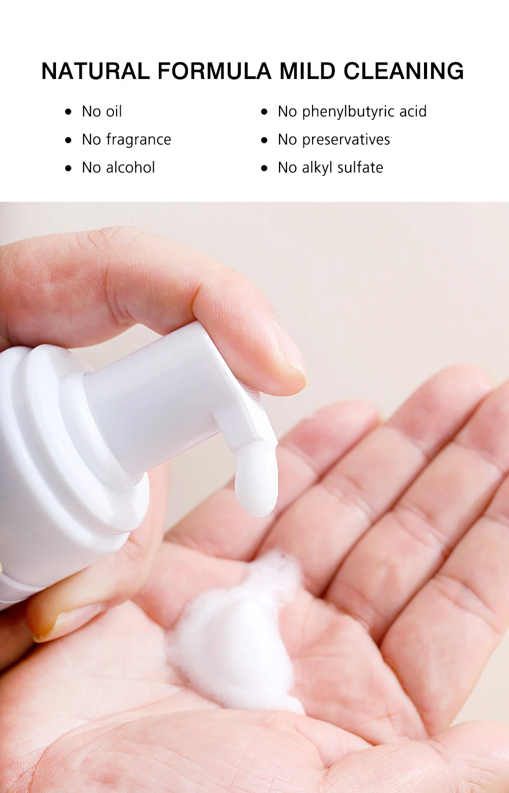 Natuhana 60ml Σαμπουάν για Επέκταση Βλεφαρίδων – Αφρός Καθαρισμού Βλεφαρίδων για Ψεύτικες Βλεφαρίδες, Απαλό &amp; Μη Ερεθιστικό Εργαλείο Μακιγιάζ