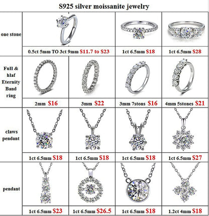 Δαχτυλίδι αιωνιότητας με μοισσανίτη D VVS 0.1ct 3mm – Ασημένια κοσμήματα αρραβώνων και πάρτι 925 για γυναίκες