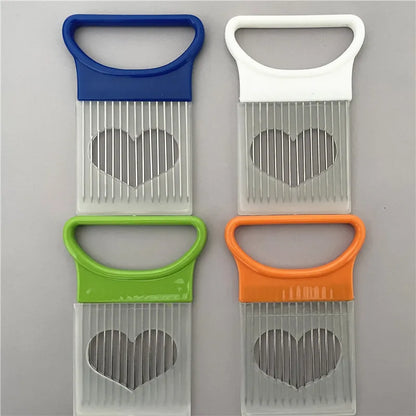 Βάση για κόφτη κρεμμυδιού από ανοξείδωτο ατσάλι 304 – Πιρούνι κοπής λαχανικών και οδηγός κοπής φαγητού για κρεμμύδια, ντομάτες, πατάτες και κρέας