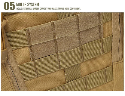Ανακλαστικό Σακίδιο Πλάτης 40L με Ανακλαστικό Τακτικό Φόρεμα – Στρατιωτικό Σακίδιο Molle για Εξωτερικούς Χώρους | Τσάντα Πεζοπορίας, Κάμπινγκ, Κυνήγι &amp; Ταξιδιωτική Τσάντα