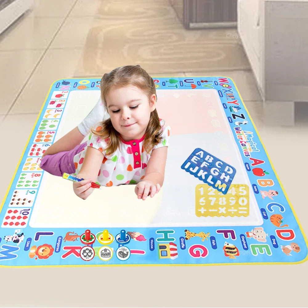 Πίνακας Σχεδίου Montessori Magic 100x80cm – Επαναχρησιμοποιήσιμο χαλάκι σχεδίασης νερού για παιδιά με εκπαιδευτική τέχνη και έλεγχο στυλό