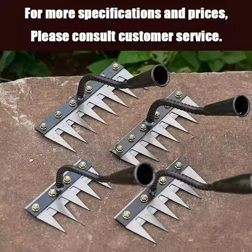 Τσουγκράνα ξεριζώματος κήπου από ανθρακούχο χάλυβα – Εργαλείο χαλάρωσης εδάφους και αφαίρεσης ζιζανίων 5/6/7/8 δοντιών για αγρόκτημα, κήπο και εξωραϊσμό