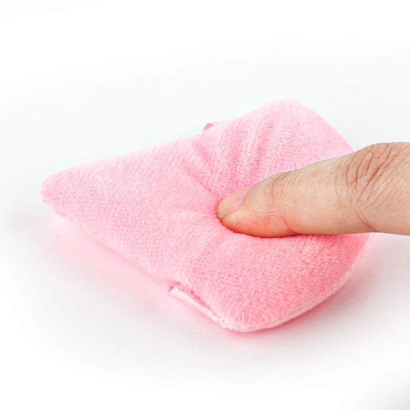SHIDISHANGPIN Triangle Velvet Powder Puff – Επαναχρησιμοποιήσιμο σφουγγάρι μακιγιάζ προσώπου, μίνι βαμβακερό σφουγγάρι μακιγιάζ για foundation, σκιά ματιών και εργαλεία ομορφιάς (1/2/3/6 τεμάχια)