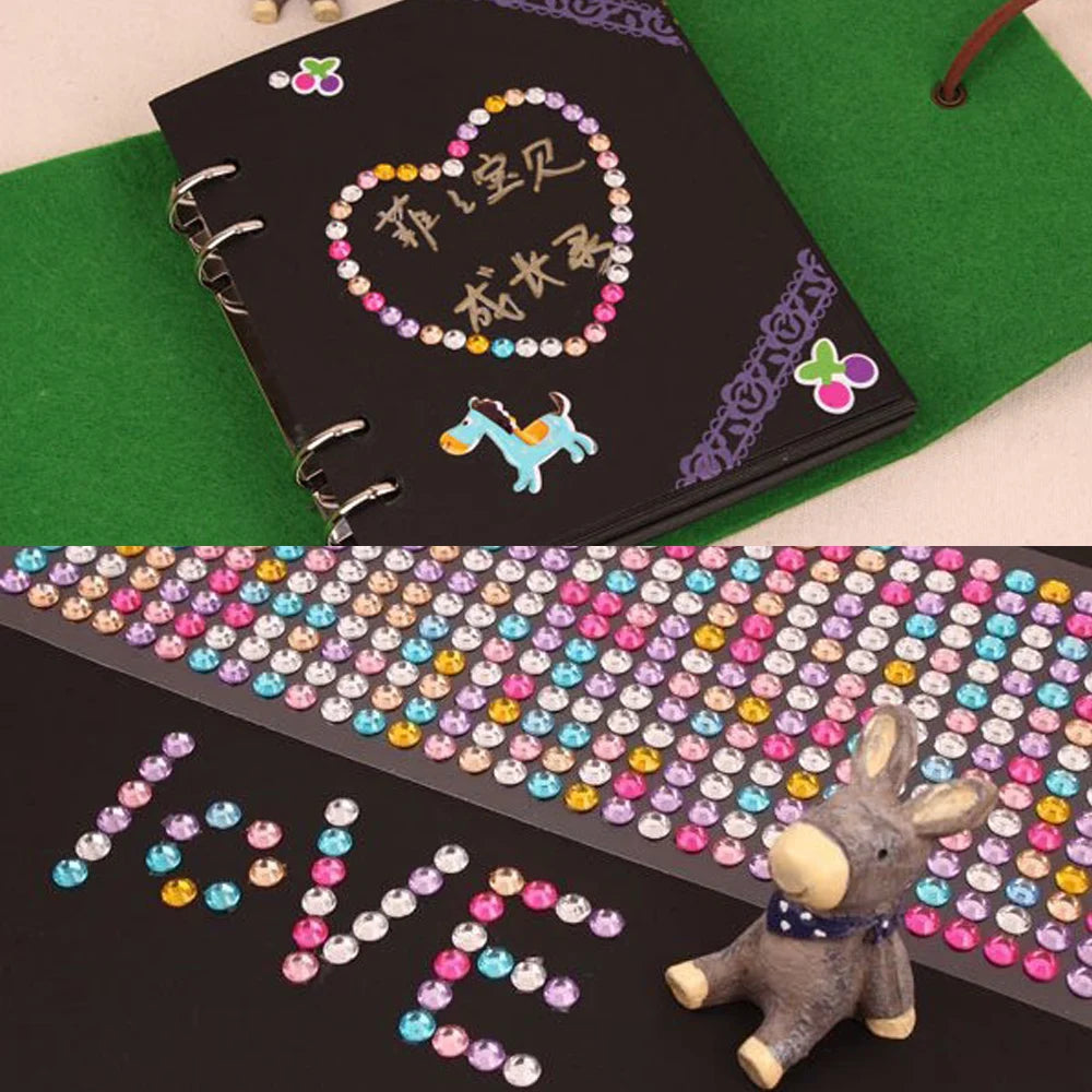 Αυτοκόλλητα αυτοκόλλητα 1040/900/504 τεμαχίων ακρυλικού τρυπανιού DIY από κρυστάλλινο στρας για θήκες κινητών, κάρτες και χειροτεχνίες