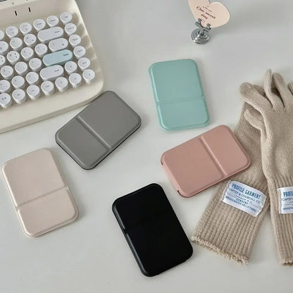 Πτυσσόμενος καθρέφτης μακιγιάζ από δέρμα PU – Κομψός συμπαγής καθρέφτης χειρός για ταξίδια και καθημερινή χρήση