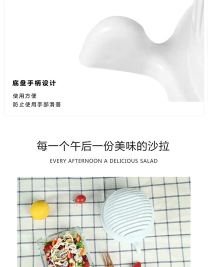 Μπολ για σαλάτα λαχανικών – Πολυλειτουργικός κόφτης, τεμαχιστής και σουρωτήρι φρούτων και λαχανικών για την κουζίνα