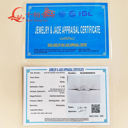 Δαχτυλίδι αιωνιότητας με μοισσανίτη D VVS 0.1ct 3mm – Ασημένια κοσμήματα αρραβώνων και πάρτι 925 για γυναίκες