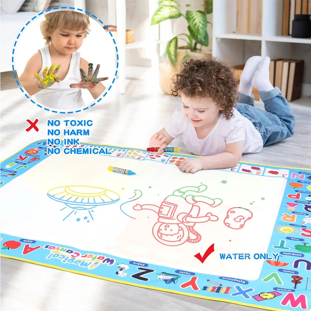 Πίνακας Σχεδίου Montessori Magic 100x80cm – Επαναχρησιμοποιήσιμο χαλάκι σχεδίασης νερού για παιδιά με εκπαιδευτική τέχνη και έλεγχο στυλό