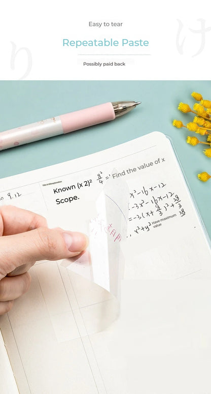 50 φύλλα διαφανών αυτοκόλλητων σημειώσεων – αδιάβροχα αυτοκόλλητα μηνυμάτων και υπογραφής για σημειωματάρια