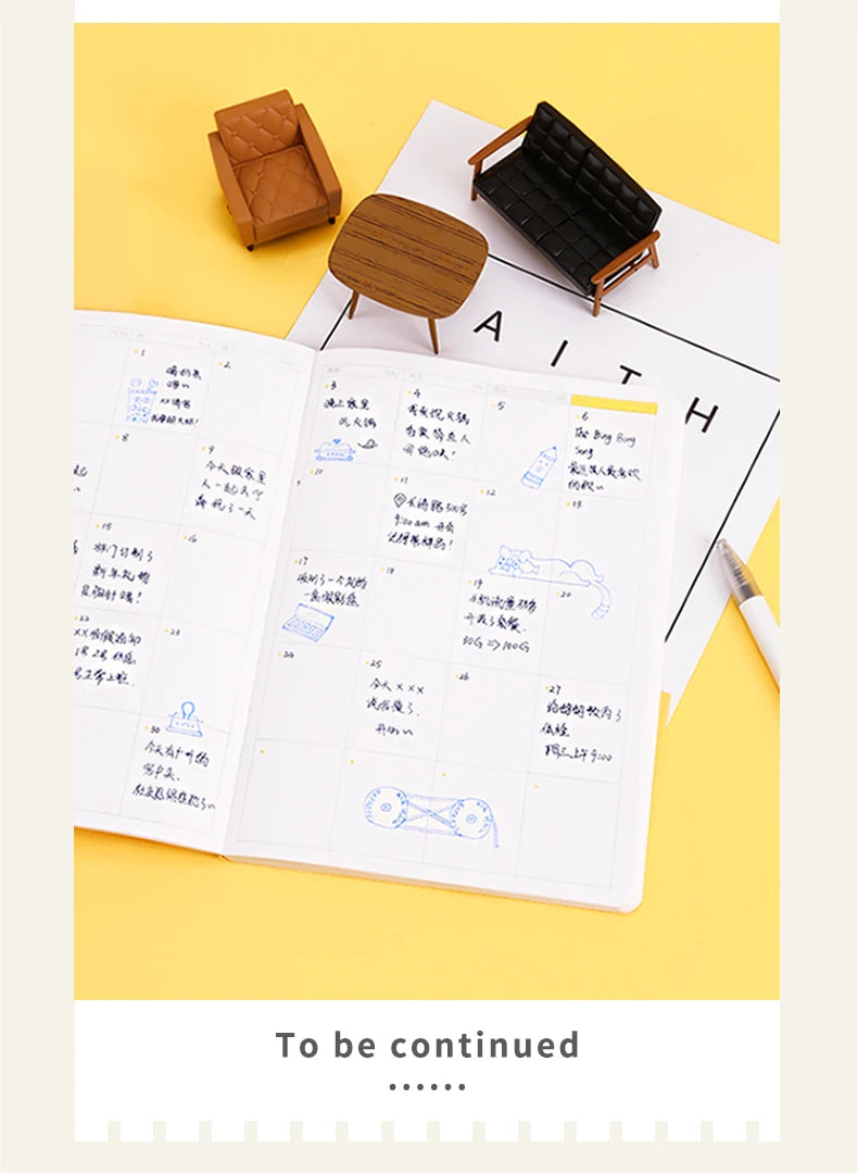 Εβδομαδιαίο Σημειωματάριο Σχεδιασμού Kinbor – Ημερήσια &amp; Μηνιαία Ημερήσια Διάταξη χωρίς Ημερήσια Διάταξη