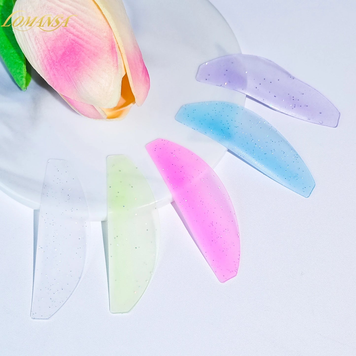 Lomansa 1 ζεύγος επιθέματα σιλικόνης για μαλακτικές βλεφαρίδες – Ράβδοι και ασπίδες για περμανάντ βλεφαρίδων για ανύψωση βλεφαρίδων, επαγγελματικά αξεσουάρ βλεφαρίδων