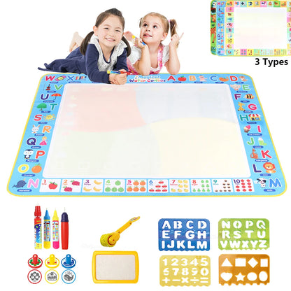 Πίνακας Σχεδίου Montessori Magic 100x80cm – Επαναχρησιμοποιήσιμο χαλάκι σχεδίασης νερού για παιδιά με εκπαιδευτική τέχνη και έλεγχο στυλό