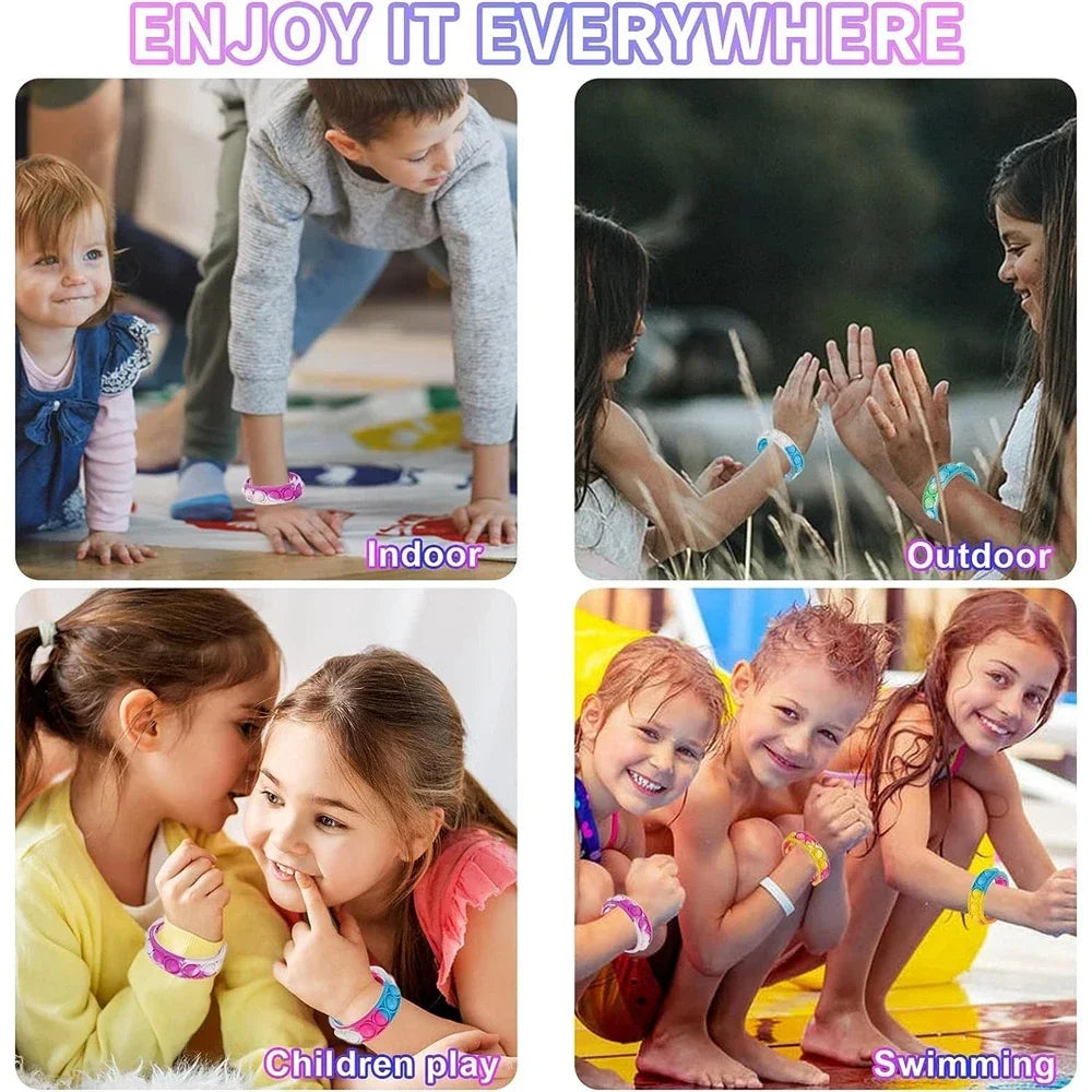 12/24/36 τεμάχια πολύχρωμο βραχιόλι σιλικόνης με φούσκα – Δώρα για παιδικά πάρτι, δώρα γενεθλίων, αναμνηστικά γάμου, βραχιόλια καρναβαλιού και διακοπών