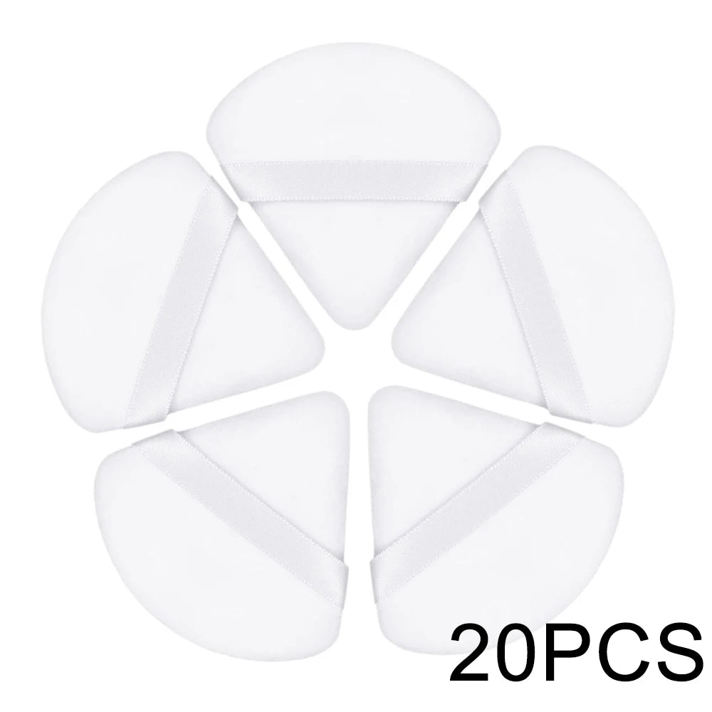 20/30 τεμάχια Triangle Velvet Powder Puff – Σφουγγάρι μακιγιάζ για υγρή και στεγνή χρήση για foundation, καλλυντικά και ανάμειξη προϊόντων ομορφιάς