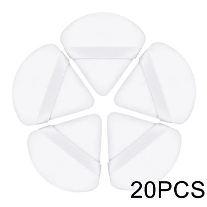 20/30 τεμάχια Triangle Velvet Powder Puff – Σφουγγάρι μακιγιάζ για υγρή και στεγνή χρήση για foundation, καλλυντικά και ανάμειξη προϊόντων ομορφιάς