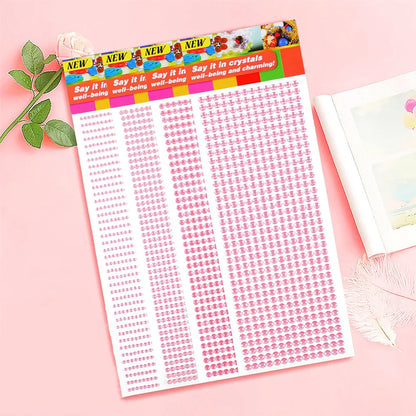 Αυτοκόλλητα αυτοκόλλητα 1040/900/504 τεμαχίων ακρυλικού τρυπανιού DIY από κρυστάλλινο στρας για θήκες κινητών, κάρτες και χειροτεχνίες