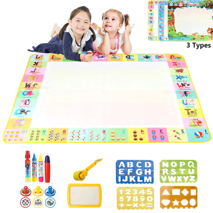 Πίνακας Σχεδίου Montessori Magic 100x80cm – Επαναχρησιμοποιήσιμο χαλάκι σχεδίασης νερού για παιδιά με εκπαιδευτική τέχνη και έλεγχο στυλό