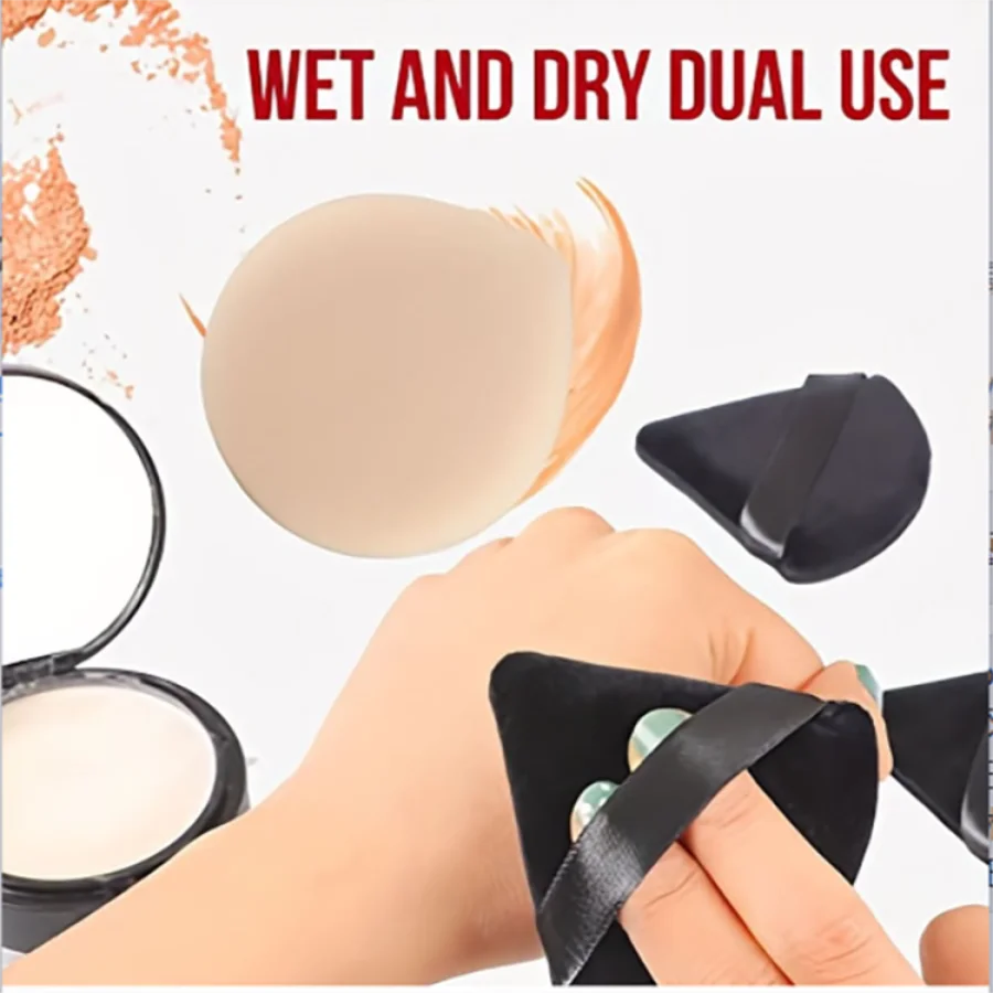 Σετ 10 τεμαχίων για τρίγωνα πούδρας – Σφουγγάρια καλλυντικών για υγρή και στεγνή πούδρα και foundation