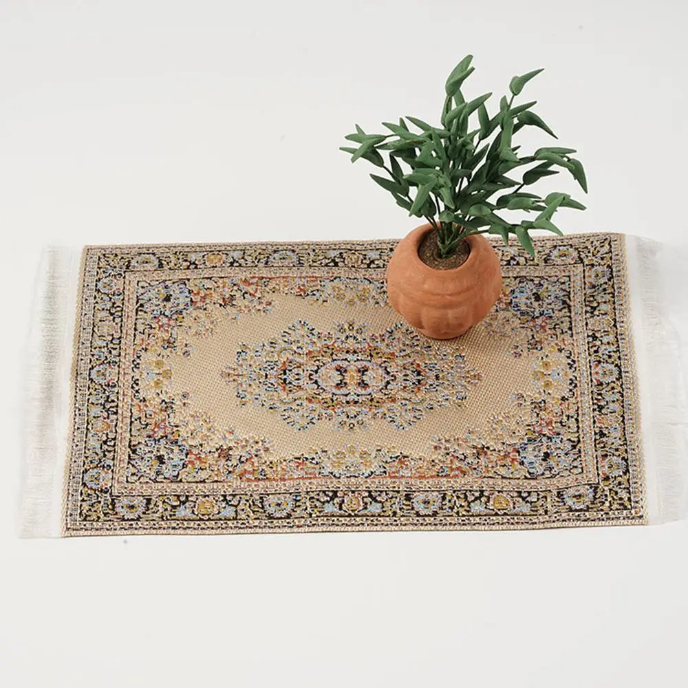 Μινιατούρα χαλί κουκλόσπιτου σε κλίμακα 1:12 σε τούρκικο στιλ – Επένδυση δαπέδου για το σπίτι παιχνιδιού και αξεσουάρ κούκλας