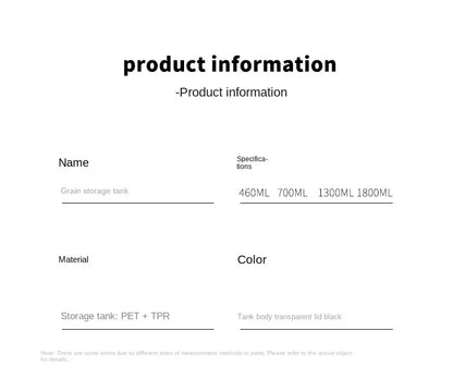 Αεροστεγές σφραγισμένο βάζο αποθήκευσης 1 τεμαχίου – Πλαστικό δοχείο σιτηρών, ζυμαρικών και μπαχαρικών | Κουτί οργάνωσης κουζίνας ανθεκτικό στην υγρασία